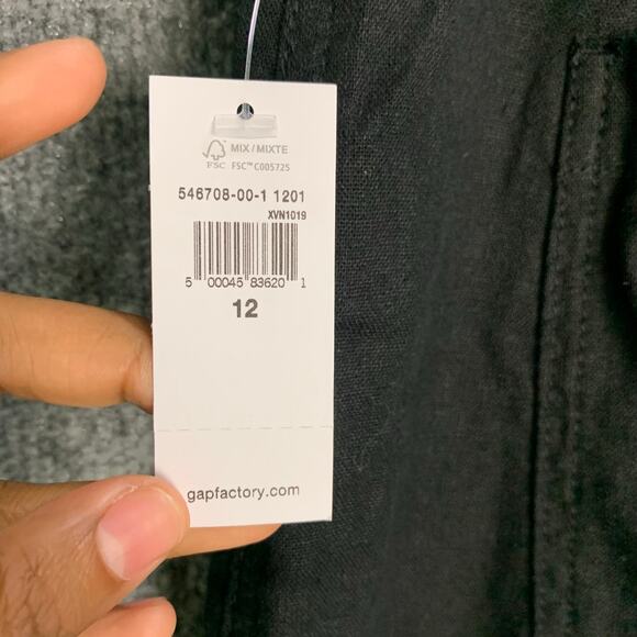 NEW GAP High-Waisted Linen-Blend Wide-Leg‎ Pants Belt Tie SZ 12 - Picture 3 of 11